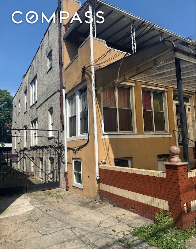 764 Saratoga Ave, New York City, NY 11212 - view of property exterior featuring stucco siding