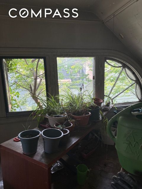 202 Marlborough Rd, New York City, NY 11226 - dining space with vaulted ceiling