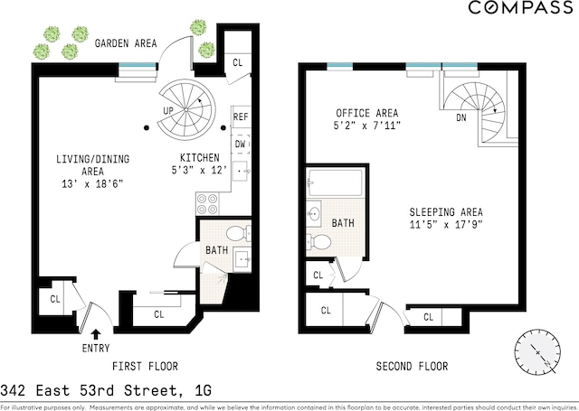 342 E 53rd St Unit 1G, New York City, NY 10022 - view of home floor plan