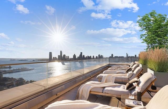 110 Charlton St Unit 17C, New York City, NY 10014 - patio / terrace featuring a water view