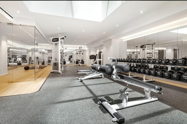 110 Charlton St Unit 17C, New York City, NY 10014 - workout area featuring recessed lighting