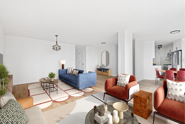 1655 Flatbush Ave Unit B1812, New York City, NY 11210 - living area with light wood-style floors and baseboards