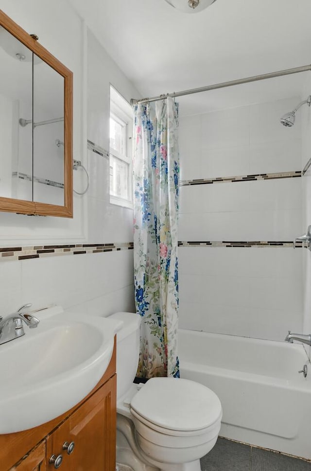 2517 Boston Rd, New York City, NY 10467 - bathroom with vanity and shower / bathtub combination with curtain