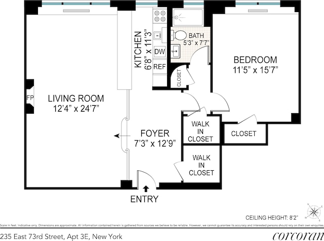 235 E 73rd St Unit 3E, New York City, NY 10021 - view of floor plan / room layout