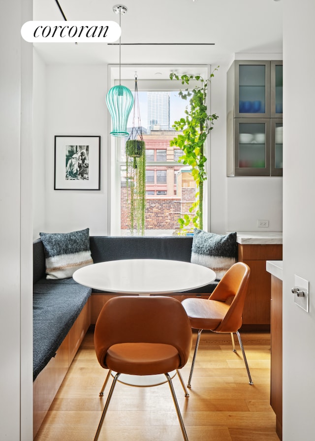 7 Harrison St Unit 4S, New York City, NY 10013 - dining space featuring breakfast area and light wood-style floors