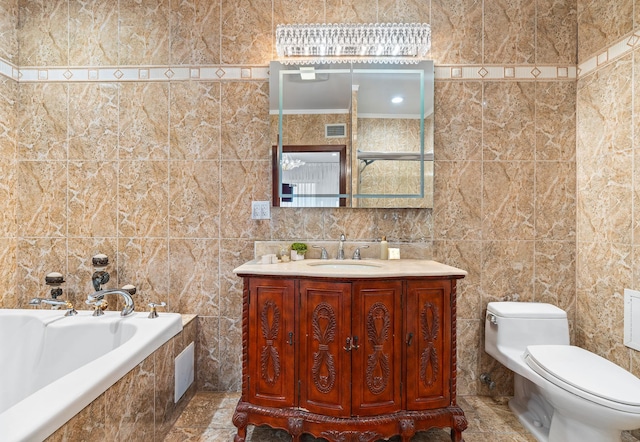 99-31 66th Ave Unit 7-B, New York City, NY 11374 - full bathroom featuring tile walls, tiled tub, and vanity