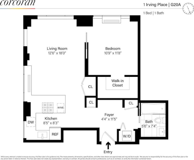 1 Irving Pl Unit G20A, New York City, NY 10003 - view of floor plan / room layout