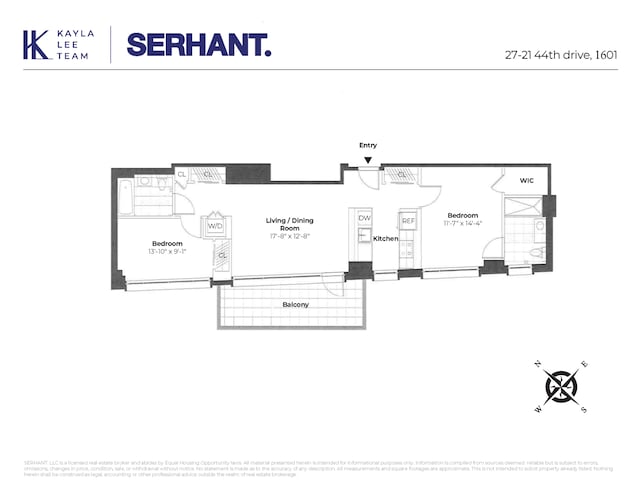 27-21 44th Dr Unit 1601, New York City, NY 11101 - view of home floor plan