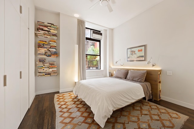 257 W 17th St Unit 2B, New York City, NY 10011 - bedroom featuring wood finished floors and ceiling fan