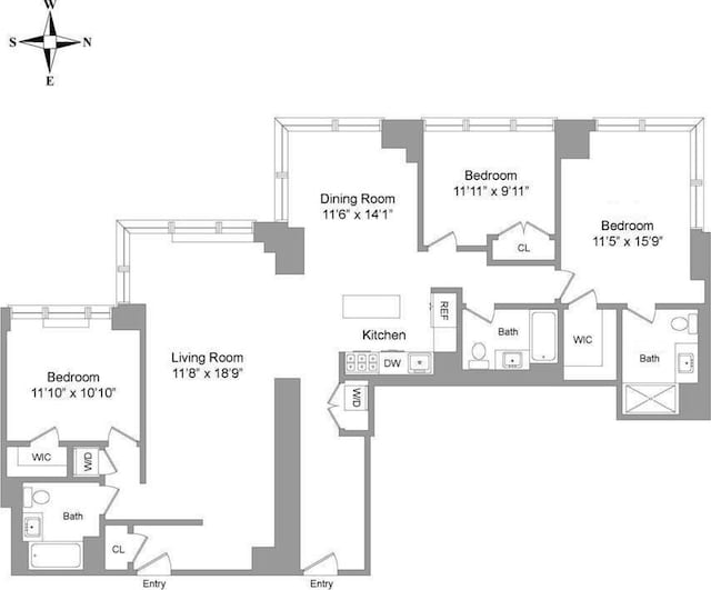388 Bridge St Unit 35Ab, New York City, NY 11201 - view of room layout