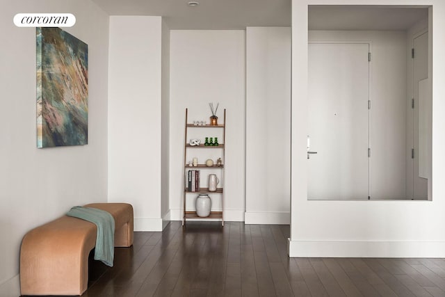 388 Bridge St Unit 35Ab, New York City, NY 11201 - sitting room with dark wood finished floors and baseboards