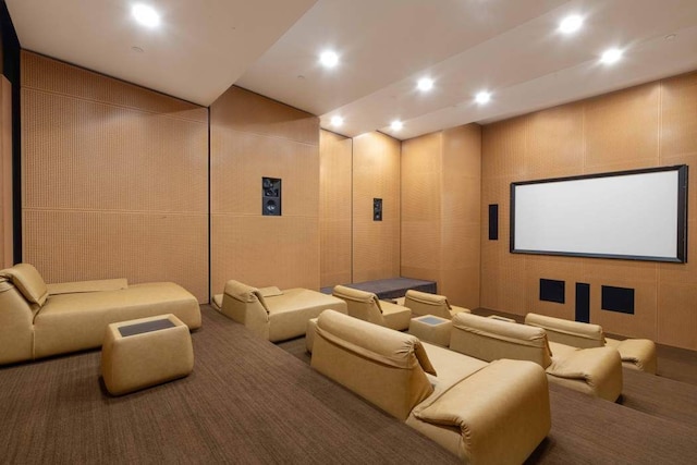15 William St Unit 9C, New York City, NY 10004 - carpeted home theater room with recessed lighting