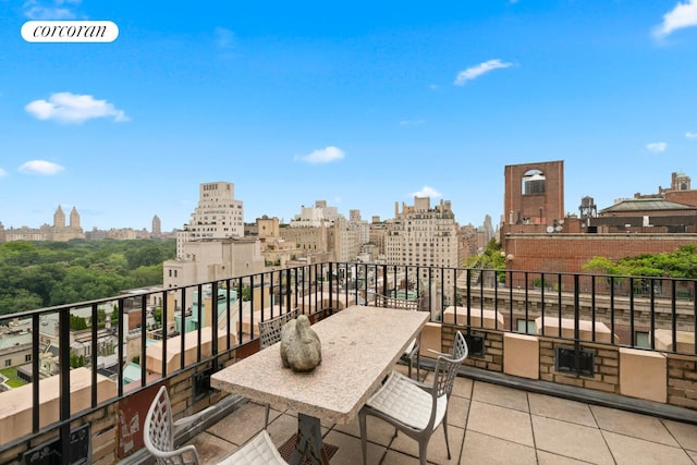 28 E 70th St Unit Ph1, New York City, NY 10021 - balcony with a skyline view and area for grilling