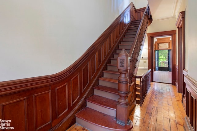 744 Carroll St, New York City, NY 11215 - stairway with hardwood / wood-style floors