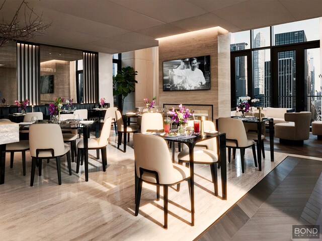 685 5th Ave Unit 9A, New York City, NY 10022 - building lobby with a wall of windows