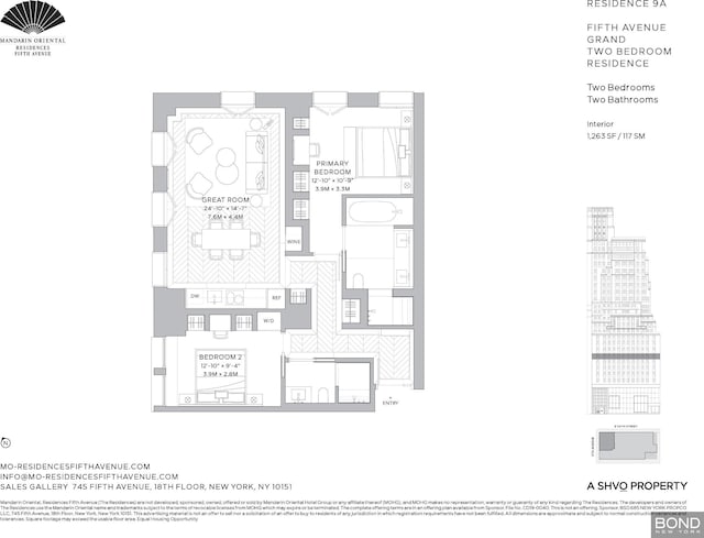 685 5th Ave Unit 9A, New York City, NY 10022 - view of floor plan / room layout