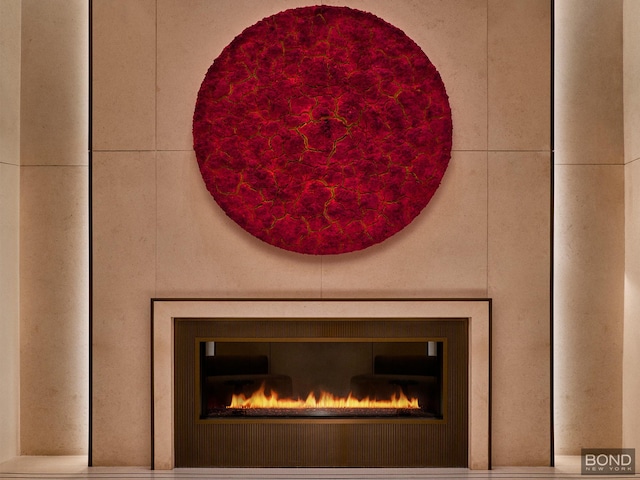 685 5th Ave Unit 9A, New York City, NY 10022 - detailed view of a glass covered fireplace