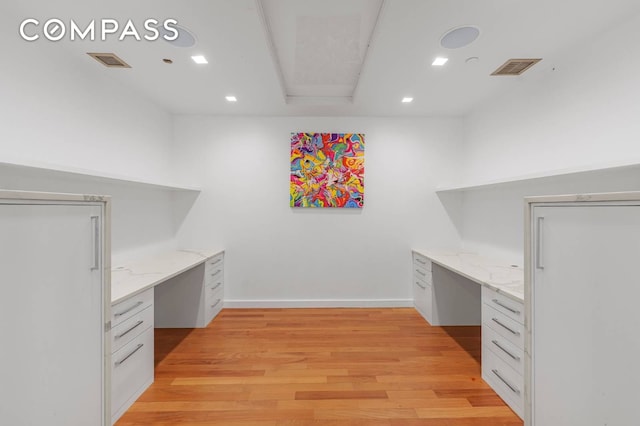 124 E 13th St Unit 3, New York City, NY 10003 - unfurnished office with built in study area, recessed lighting, and light wood-style floors