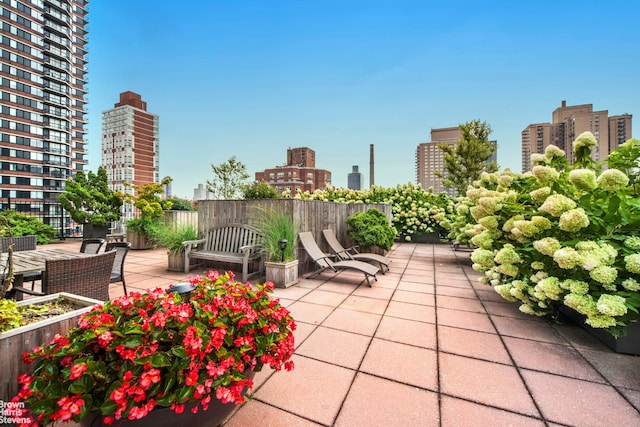 340 E 74th St Unit 9G, New York City, NY 10021 - view of patio / terrace with a city view