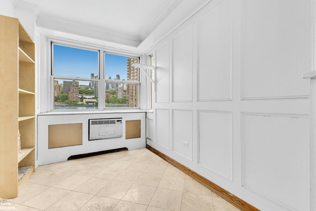 1175 York Ave Unit Phb4, New York City, NY 10065 - unfurnished sunroom featuring a view of city and a wall unit AC