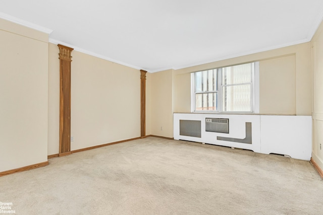 1175 York Ave Unit Phb4, New York City, NY 10065 - unfurnished living room with ornamental molding and carpet floors