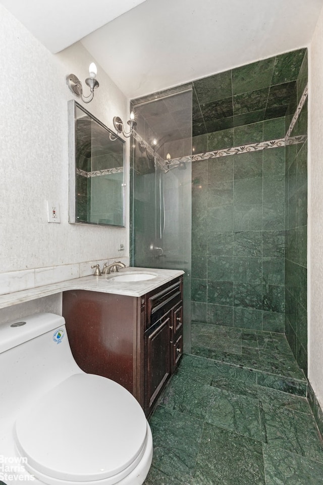1175 York Ave Unit Phb4, New York City, NY 10065 - full bath featuring vanity, walk in shower, and a textured wall