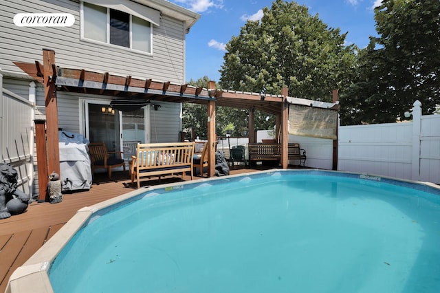 2054 Richmond Ave, New York City, NY 10314 - view of pool with a deck and a pergola