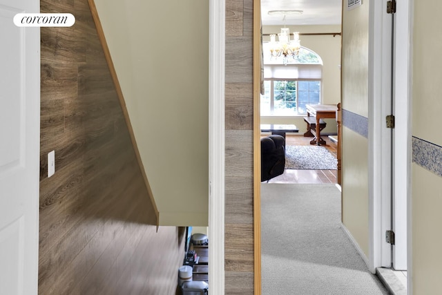 2054 Richmond Ave, New York City, NY 10314 - hallway with a chandelier and carpet
