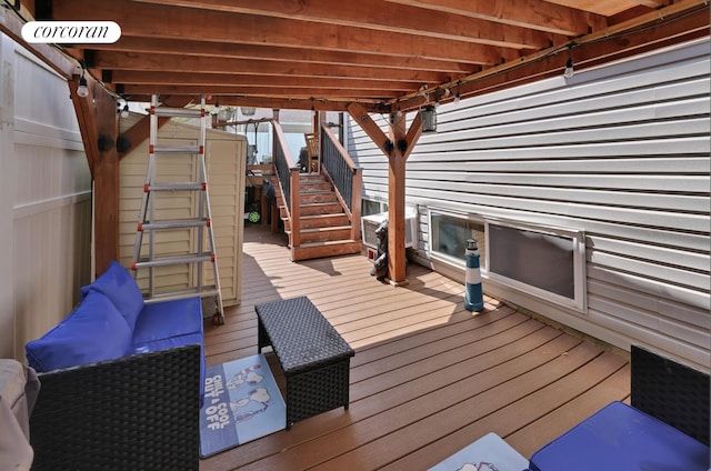 2054 Richmond Ave, New York City, NY 10314 - wooden deck featuring stairs