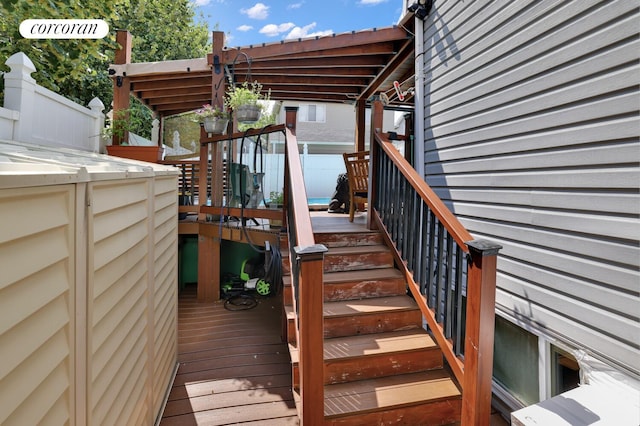 2054 Richmond Ave, New York City, NY 10314 - wooden terrace featuring stairs