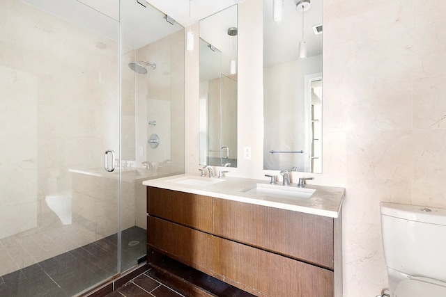 2300 Frederick Douglass Blvd Unit 11B, New York City, NY 10027 - full bath featuring a shower stall and double vanity