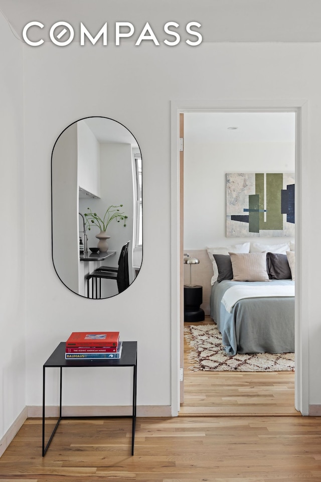 350 W 14th St Unit 6D, New York City, NY 10014 - bedroom with wood finished floors and baseboards