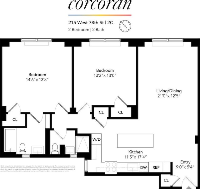 215 W 78th St Unit 2C, New York City, NY 10024 - view of property floor plan