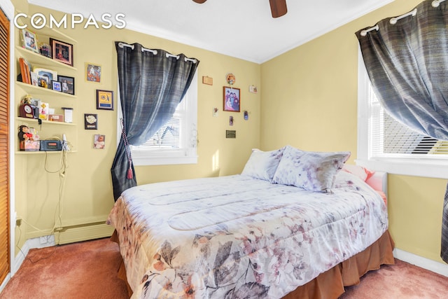 88-29 212th St, New York City, NY 11427 - bedroom featuring carpet and a ceiling fan