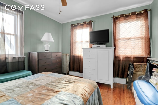 88-29 212th St, New York City, NY 11427 - bedroom featuring crown molding, wood finished floors, and a ceiling fan