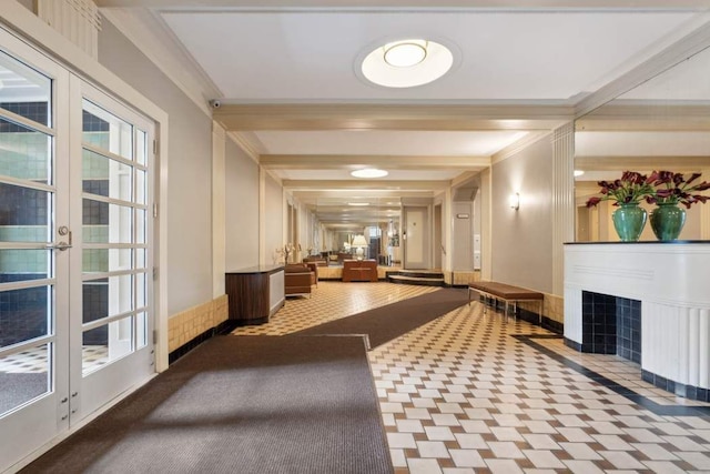 350 Cabrini Blvd Unit 1A, New York City, NY 10040 - lobby with crown molding and a surveillance system