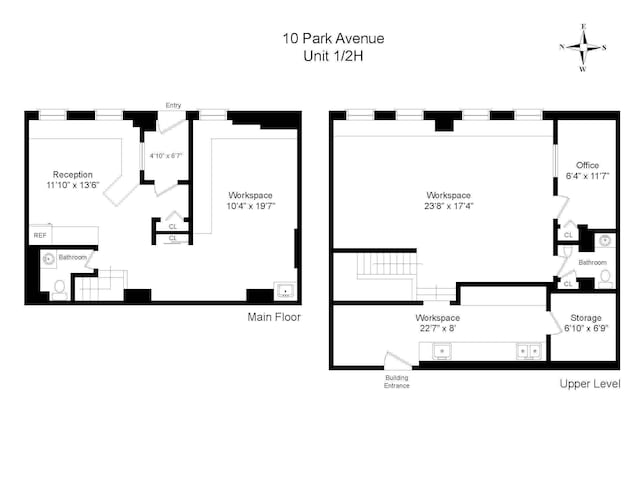 10 Park Ave Unit 1/2H, New York City, NY 10016 - view of property floor plan