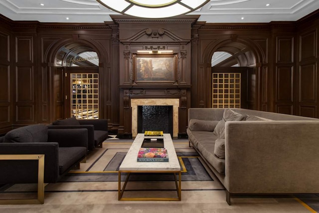 10 Park Ave Unit 1/2H, New York City, NY 10016 - building lobby with crown molding and recessed lighting