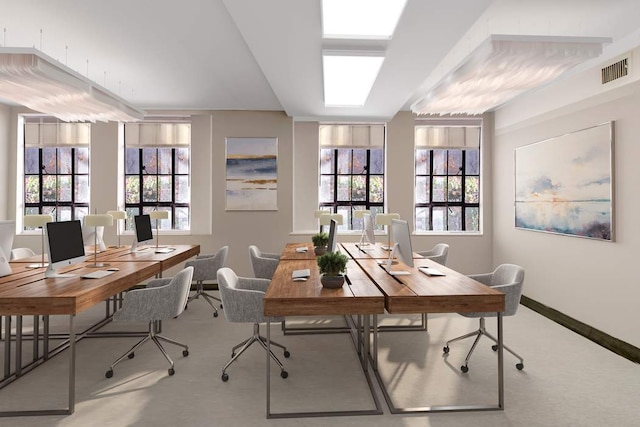 10 Park Ave Unit 1/2H, New York City, NY 10016 - home office featuring carpet floors