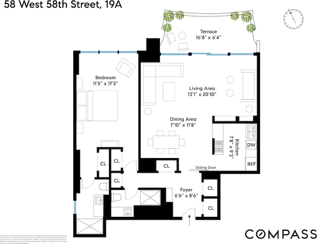 58 W 58th St Unit 19A, New York City, NY 10019 - view of property floor plan