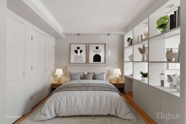 25 W 13th St Unit 6Kn, New York City, NY 10011 - bedroom featuring wood finished floors and crown molding