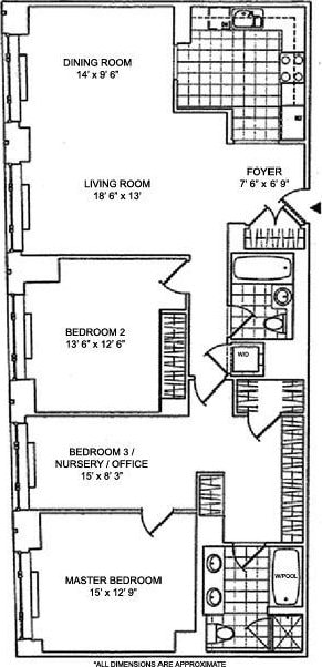 220 Riverside Blvd Unit 17-M, New York City, NY 10069 - view of room layout