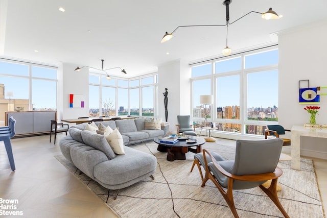 200 Amsterdam Ave Unit 32B, New York City, NY 10023 - living area with plenty of natural light and a high ceiling