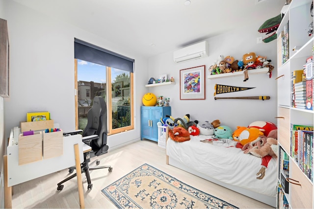 210 Jackson St Unit 2, New York City, NY 11211 - bedroom with a wall unit AC and a desk