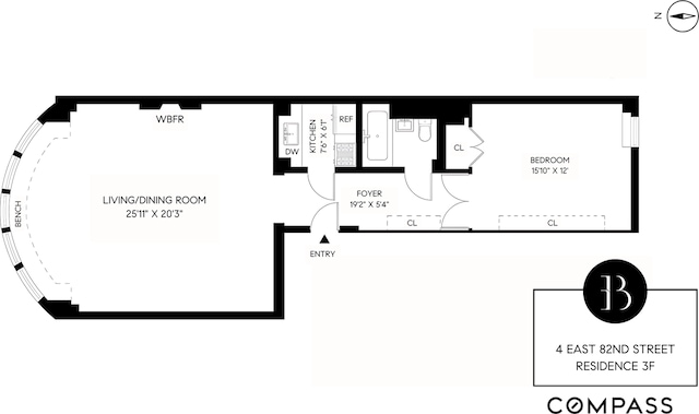 4 E 82nd St Unit 3F, New York City, NY 10028 - view of floor plan / room layout