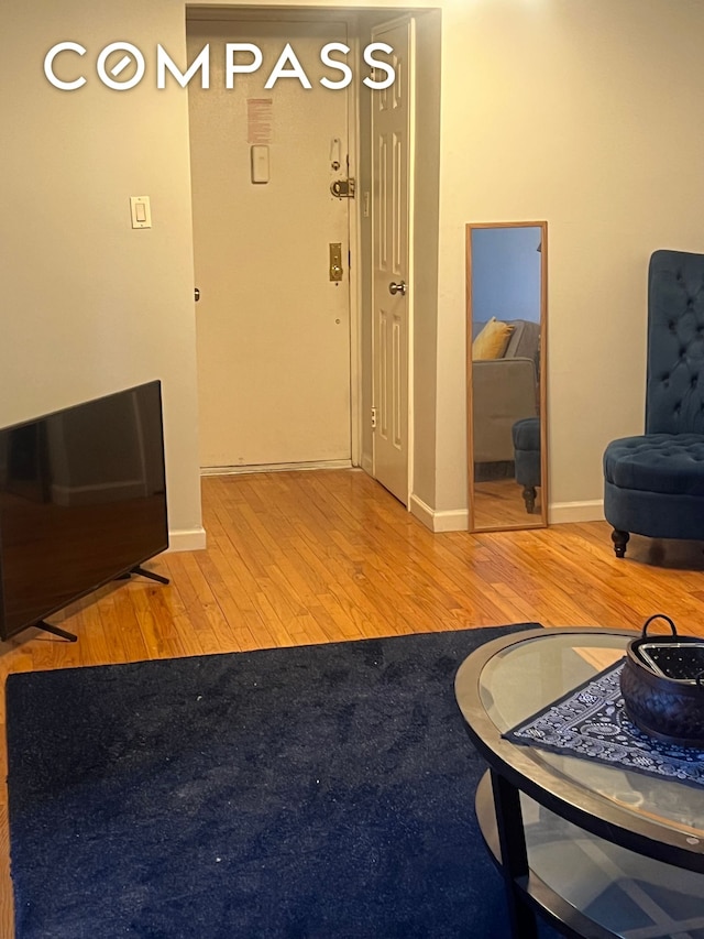 2035 E 7th St Unit 6B, New York City, NY 11223 - living room featuring light wood finished floors and baseboards