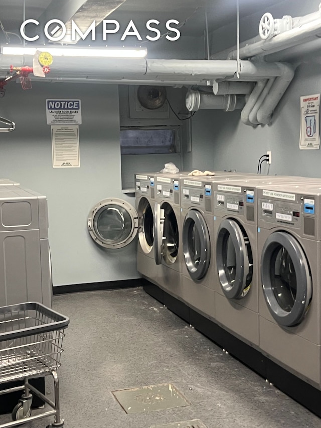 2035 E 7th St Unit 6B, New York City, NY 11223 - shared laundry featuring washing machine and clothes dryer