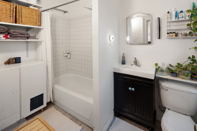 130 Coffey Street House, New York City, NY 11231 - bathroom featuring vanity, shower / bath combination with curtain, and tile patterned flooring