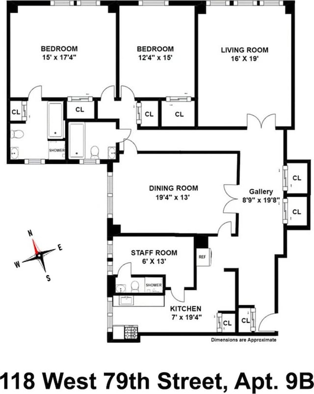 118 W 79th St Unit 9B, New York City, NY 10024 - view of property floor plan