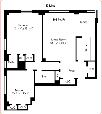 270 Jay St Unit 1D, New York City, NY 11201 - view of floor plan / room layout